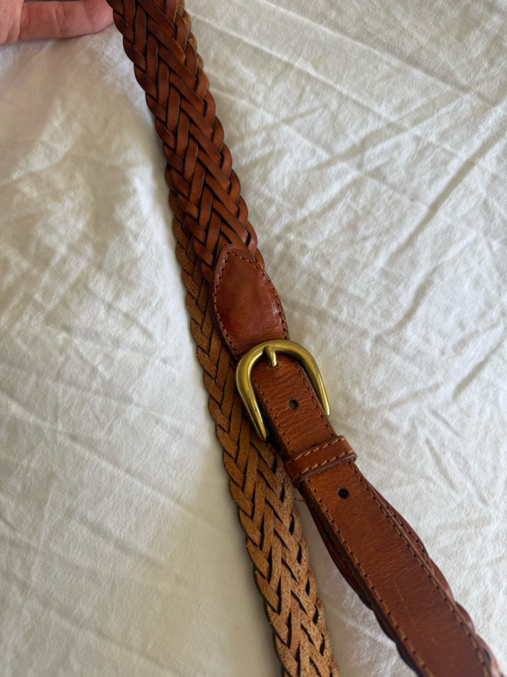 Christian Dior Vintage Braided Leather Belt - Tan and Brown - Picture 9 of 14